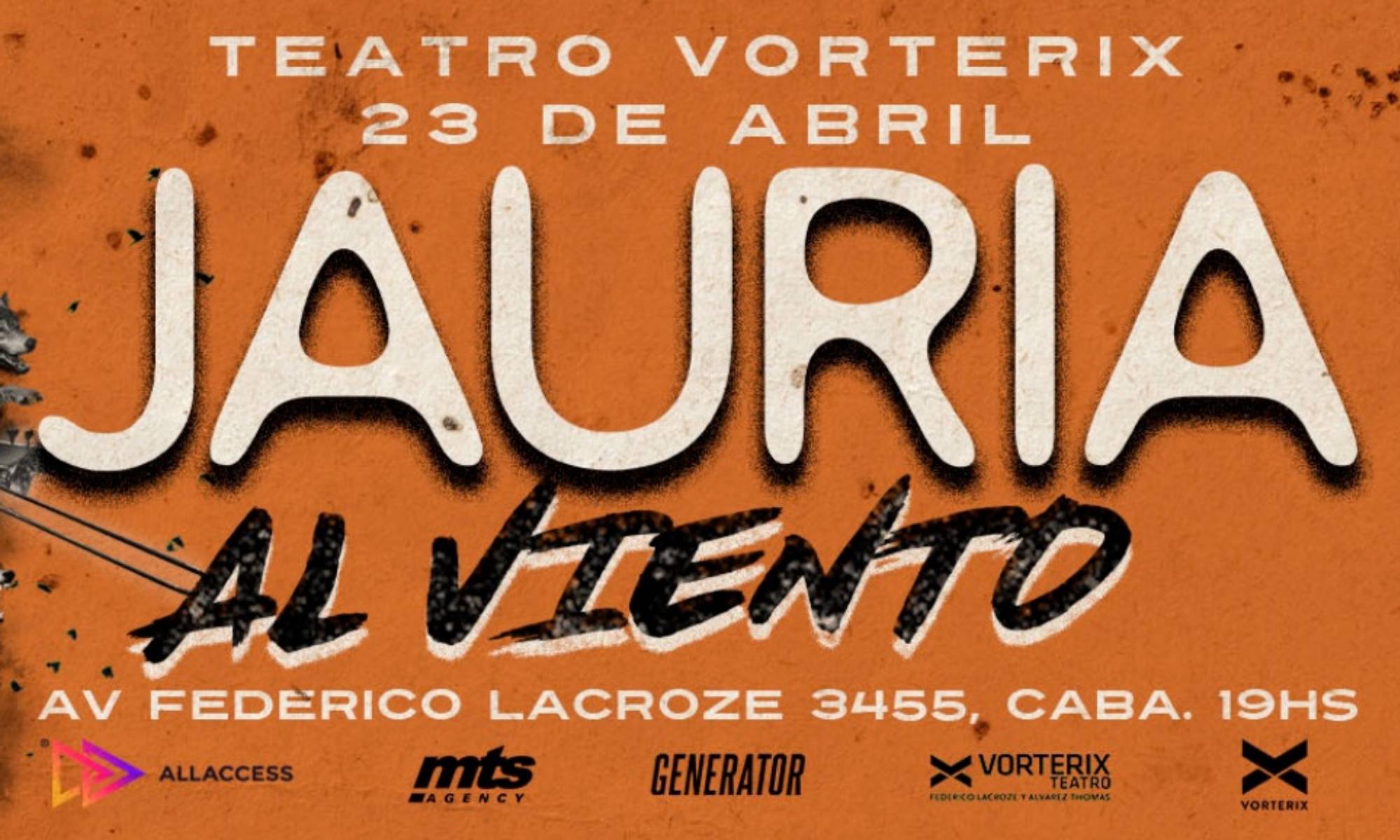 Jauría Al viento, en Vorterix